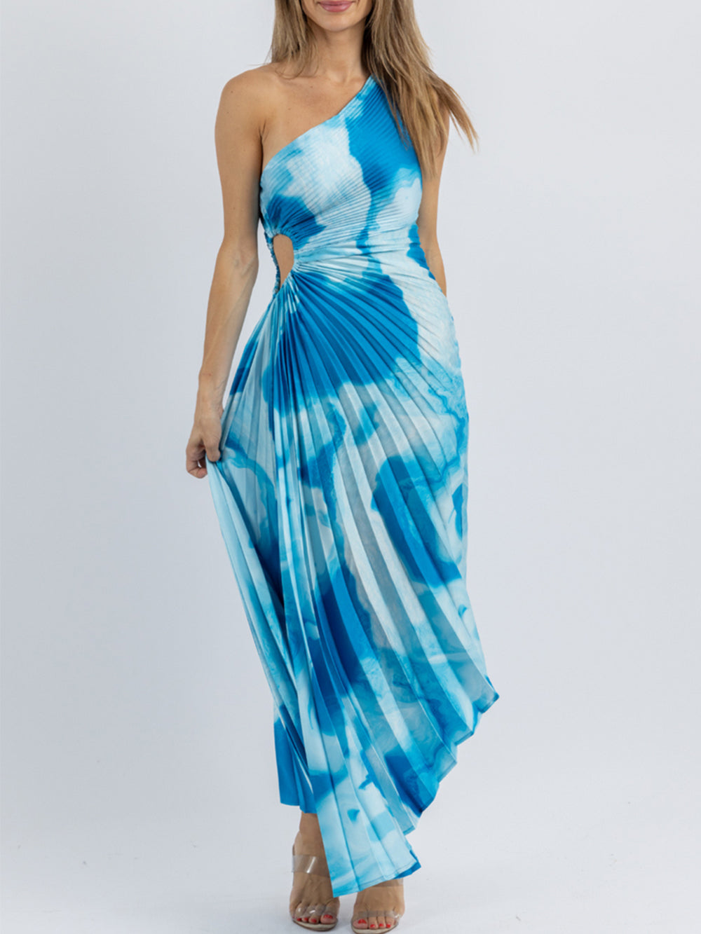 Midikleid Surfblau