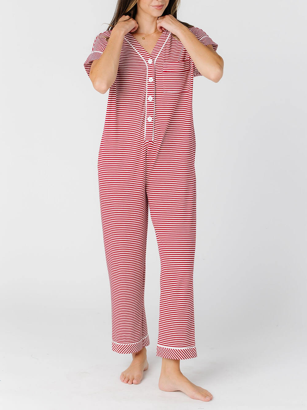 Pyjama Jumpsuit gestreift
