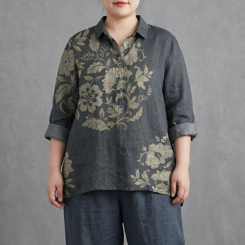Celeste™ | Elegant Summer Linen Blouse