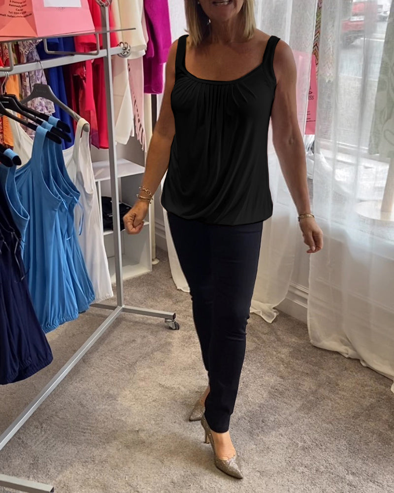 Robin™ | Summer Sleeveless Top with Round Neck