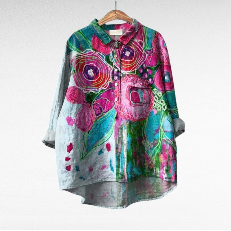 Esmee™ | Artistic Floral Blouse