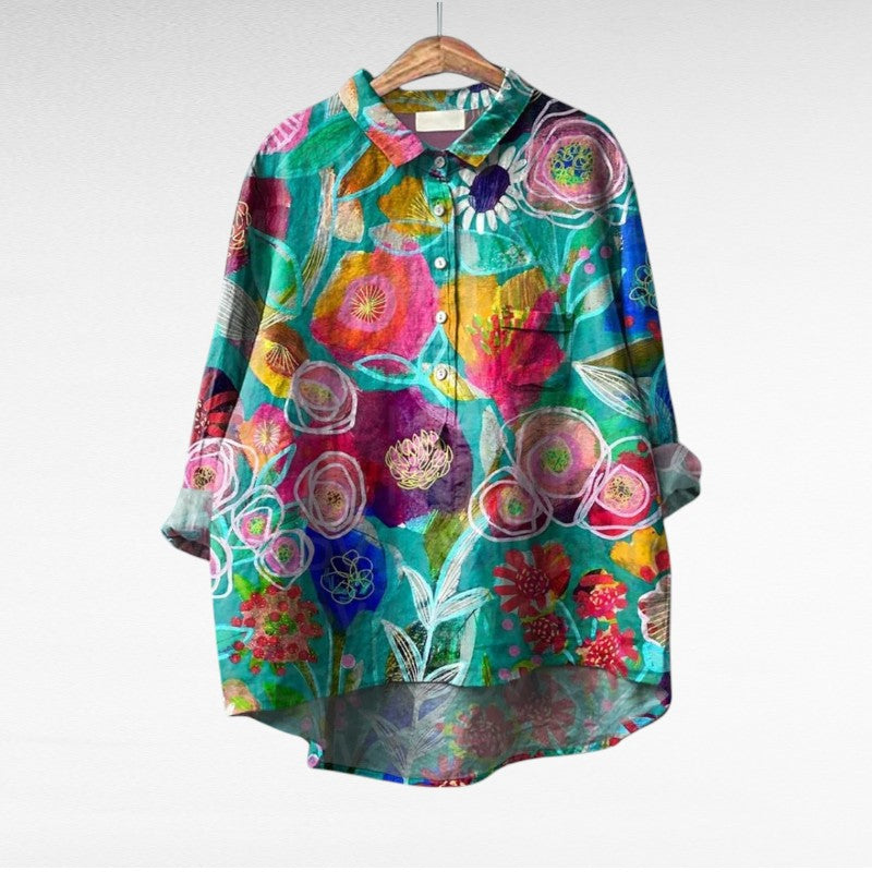 Esmee™ | Artistic Floral Blouse