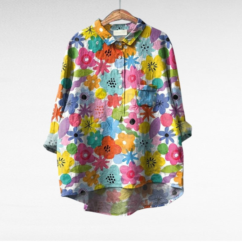 Esmee™ | Artistic Floral Blouse