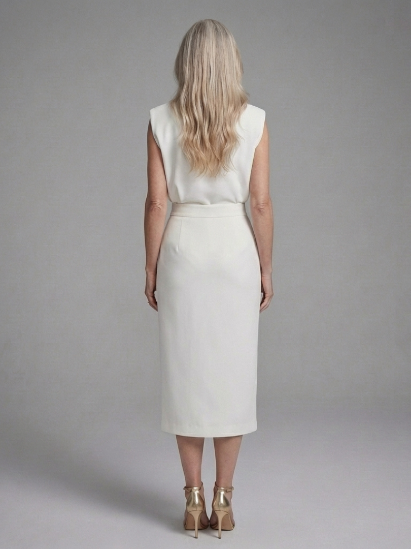 Anouk | Asymmetrical Midi Dress with Short Sleeves