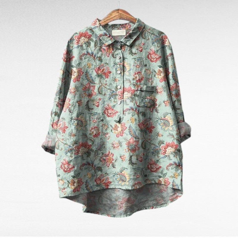 Seraphine™ | Artistic Floral Blouse