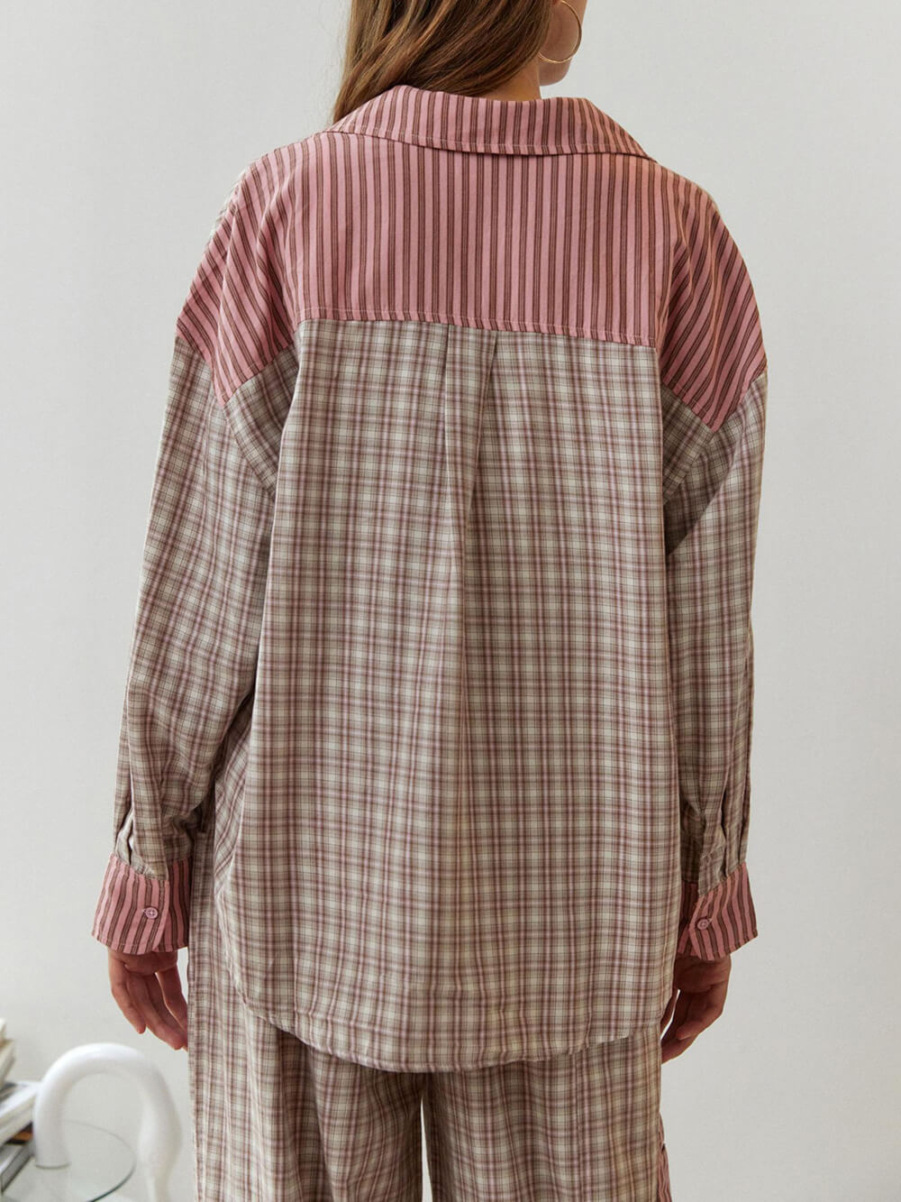 Pyjama-Set rosa weit