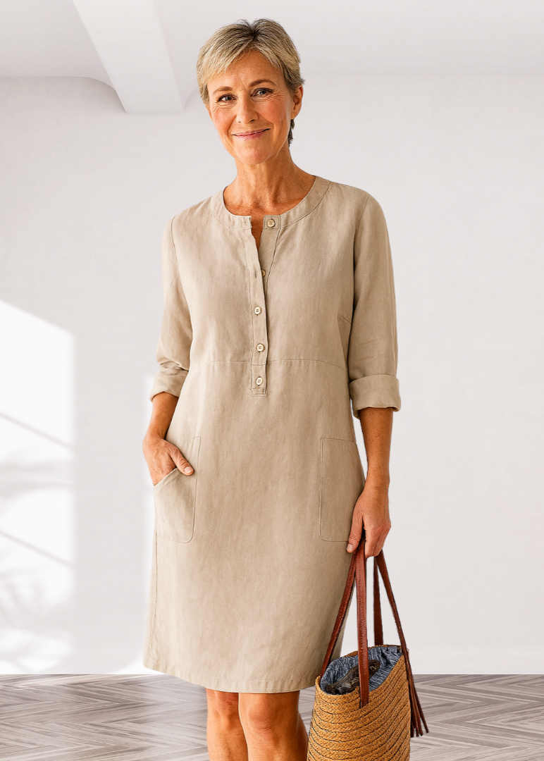 EVI | Casual Women's Dress with Relaxed Fit and Timeless Look for Every Day