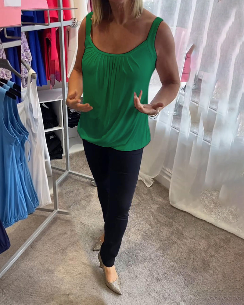 Robin™ | Summer Sleeveless Top with Round Neck