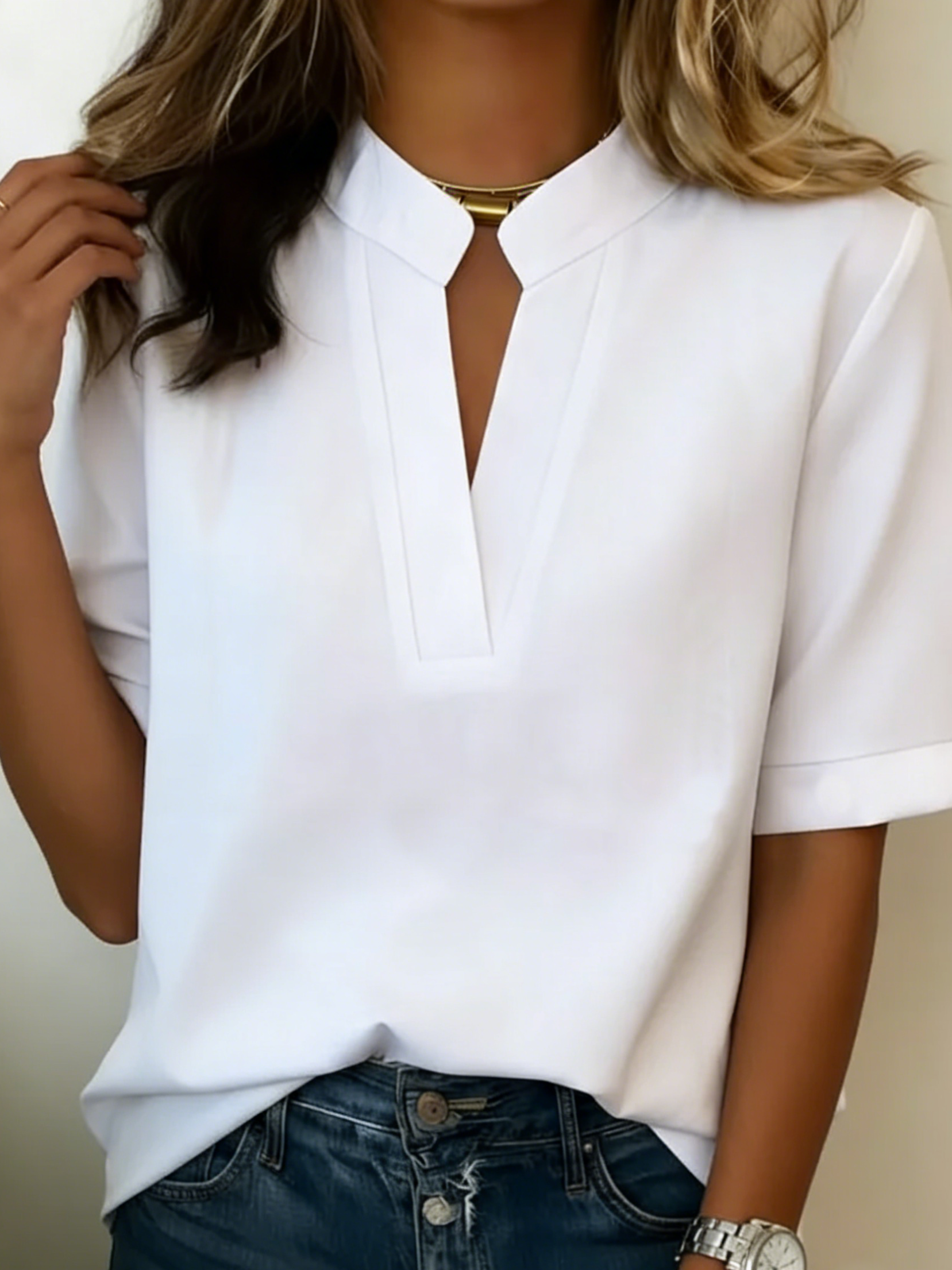 IVY | Elegant V-Neck Blouse Effortless Chic Work & Leisure