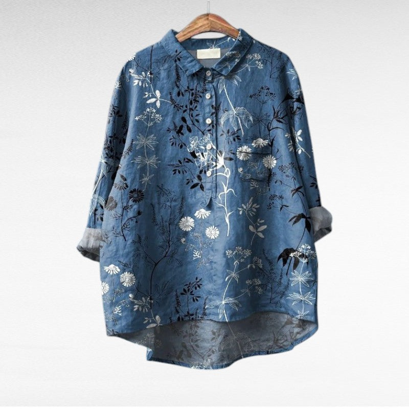 Seraphine™ | Artistic Floral Blouse