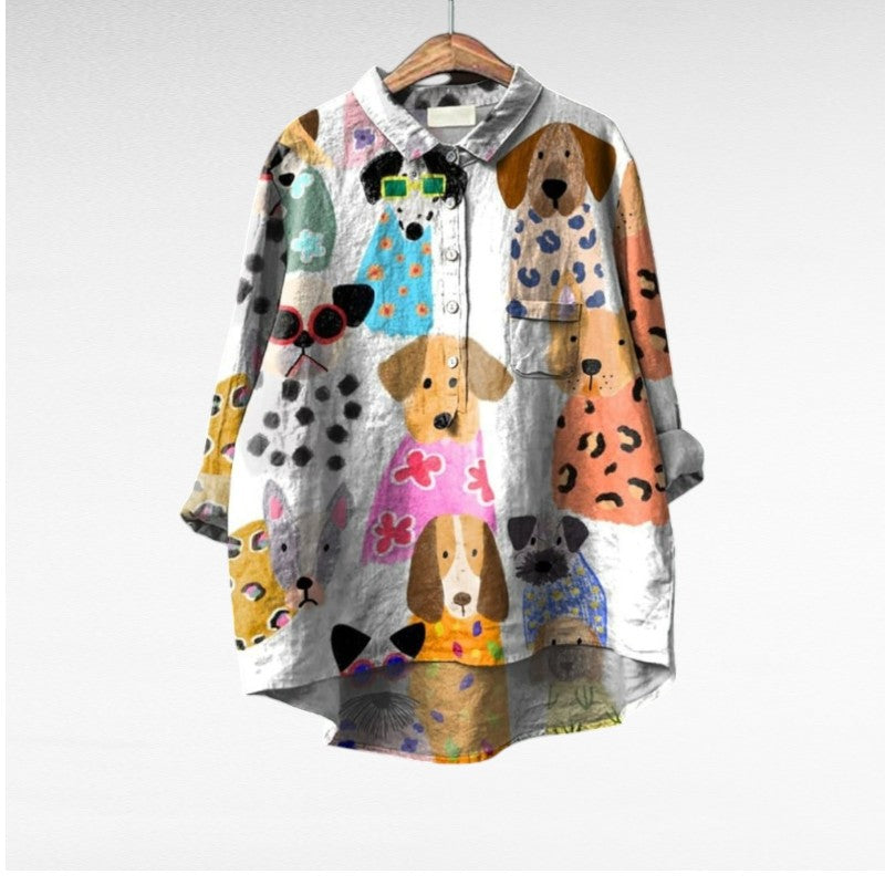Lison™ | Playful Animal Print Blouse
