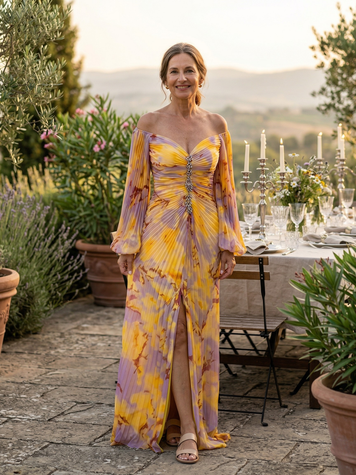 Elegant Liza Dress with V-Neck