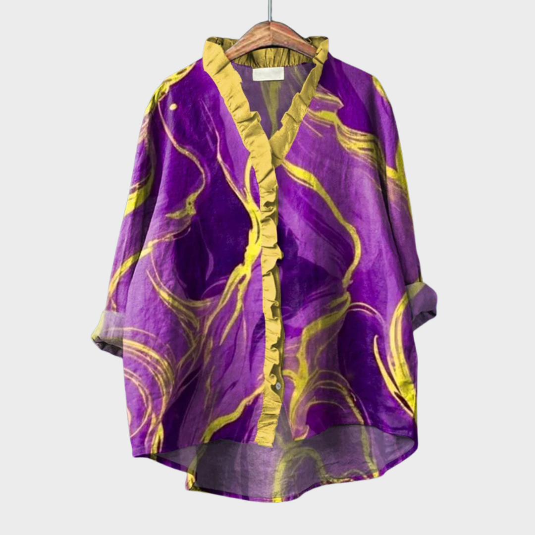 Zeliee™ | Elegant Marble Blouse