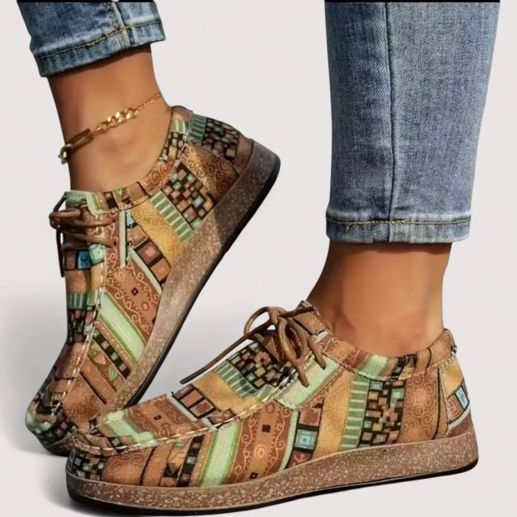 DAKOTA | Boho Lace-Up Sneakers for Artistic Everyday Style