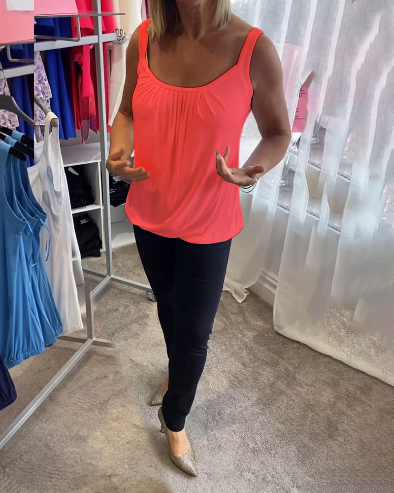 Robin™ | Summer Sleeveless Top with Round Neck