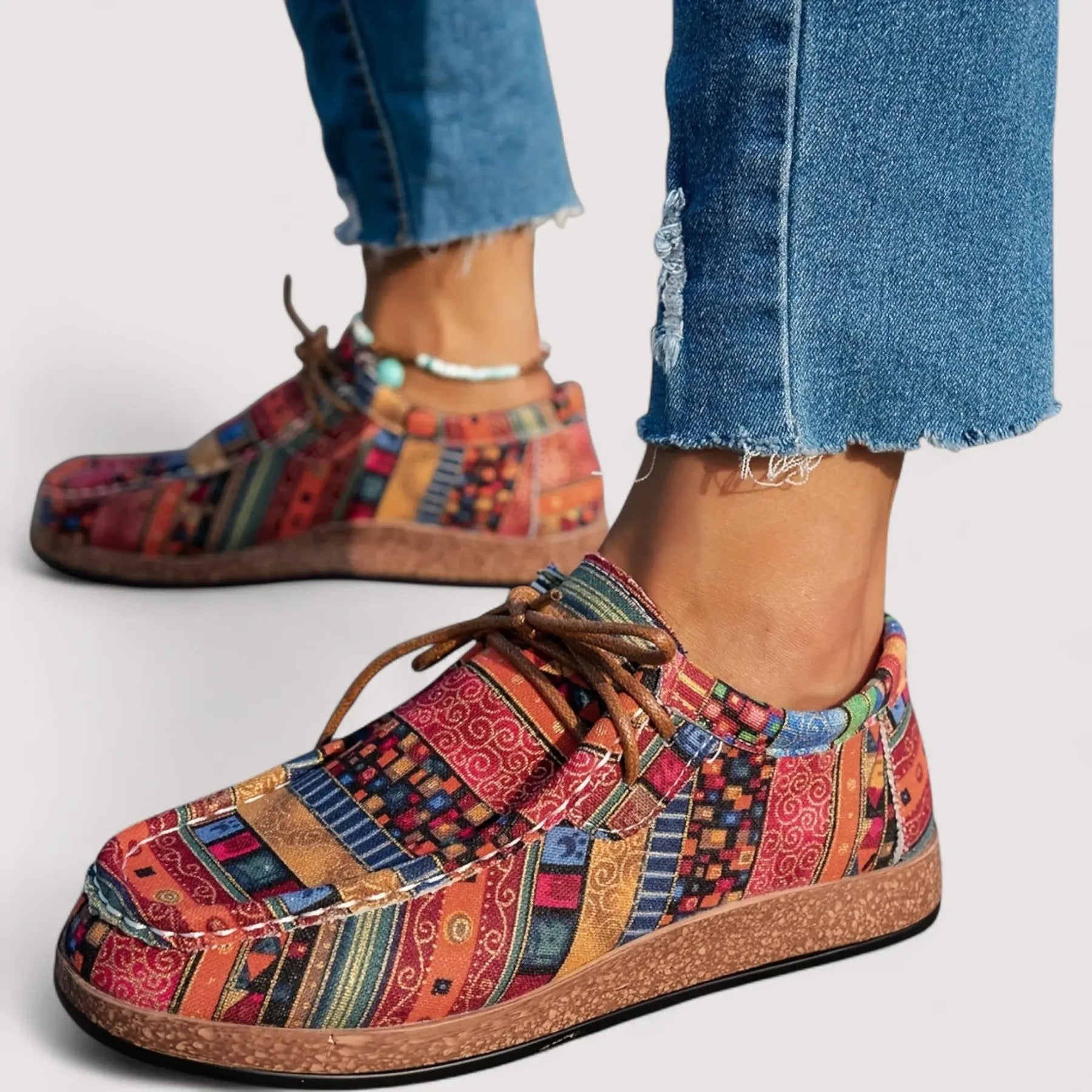 DAKOTA | Boho Lace-Up Sneakers for Artistic Everyday Style