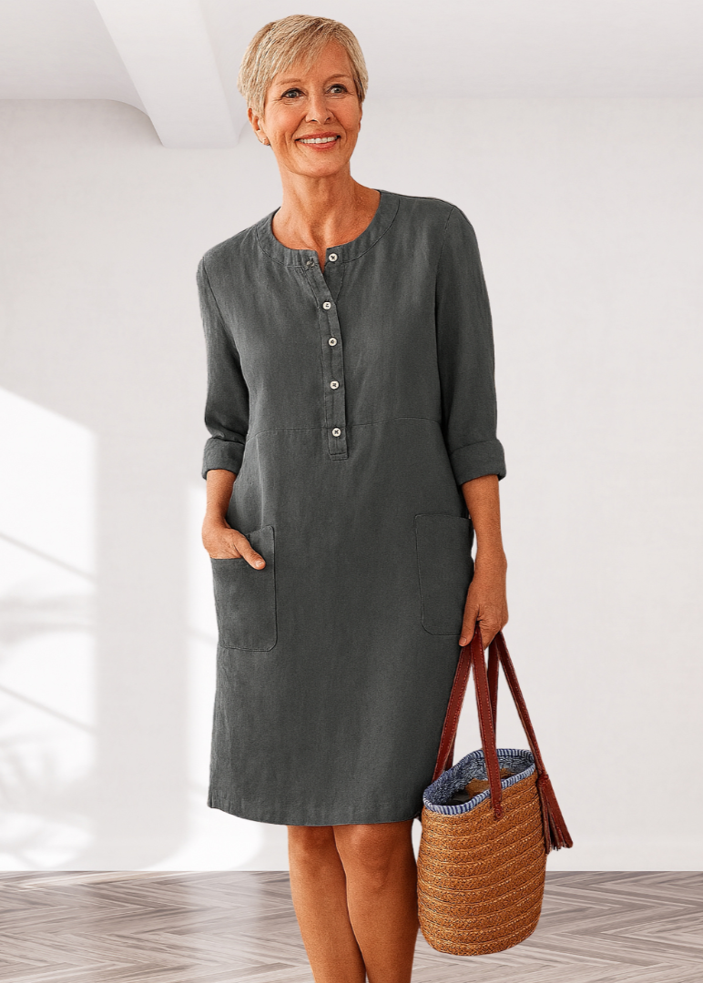 EVI | Casual Women's Dress with Relaxed Fit and Timeless Look for Every Day