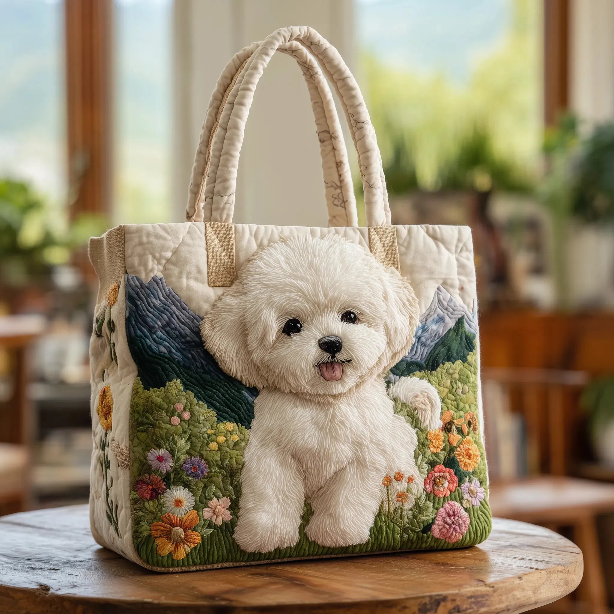 Quilted Tote Bag - Enchanted Dog
