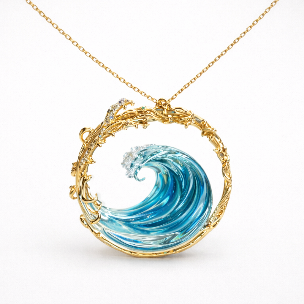 Mila | Necklace with Ocean Wave for Timeless Elegance and Daily Refinement