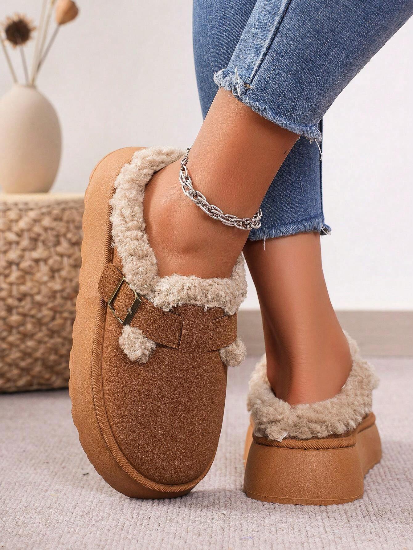 ChBequeme Winter-Hausschuhe mit flauschigem Futter LadiVania™