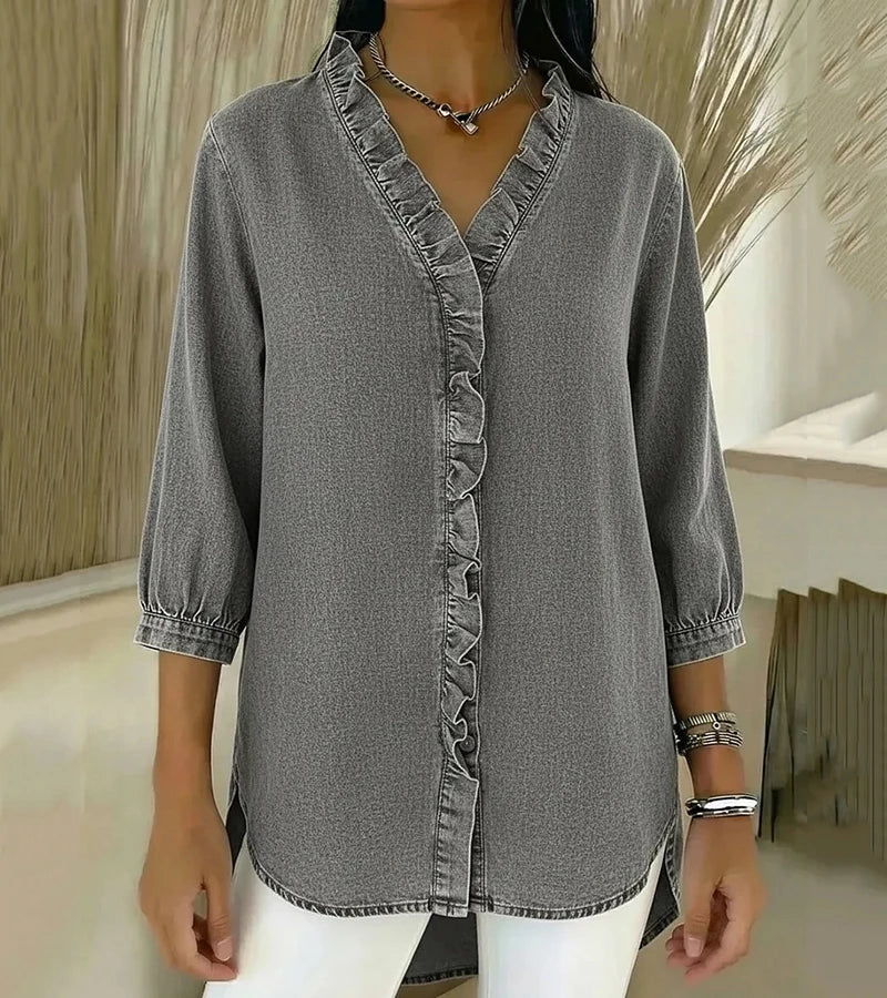 Amelia™ | Denim Blouse