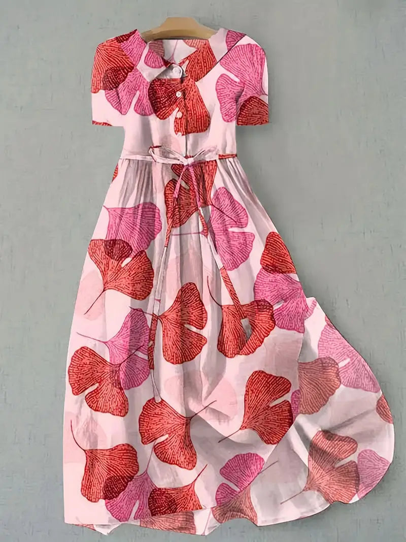 Camille | Soft Pink Flowers Dress