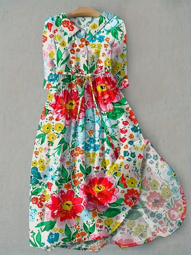 Colette | Lively Colorful Flowers Dress