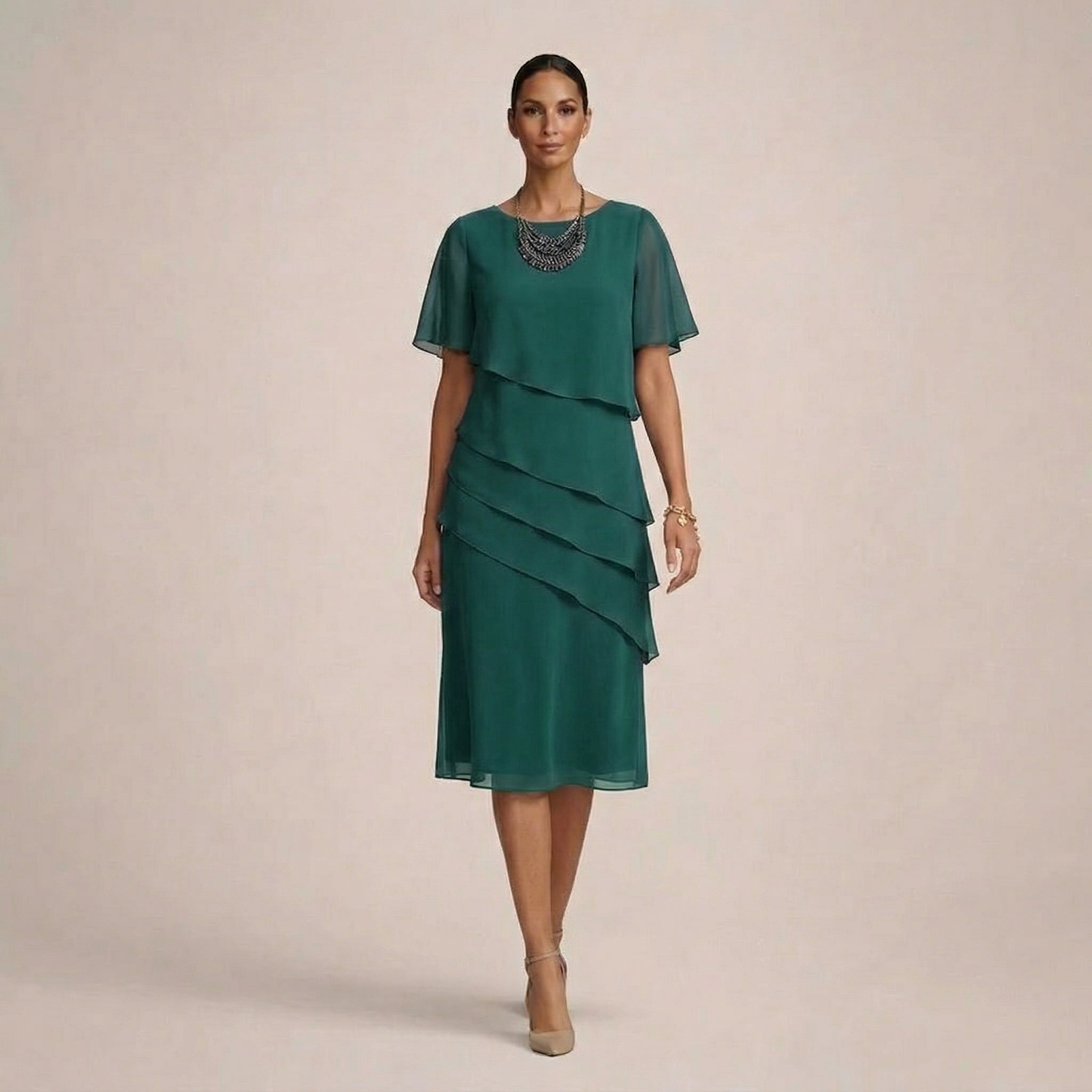 MARA | Elegant Ruffle Dress with Flattering Comfort