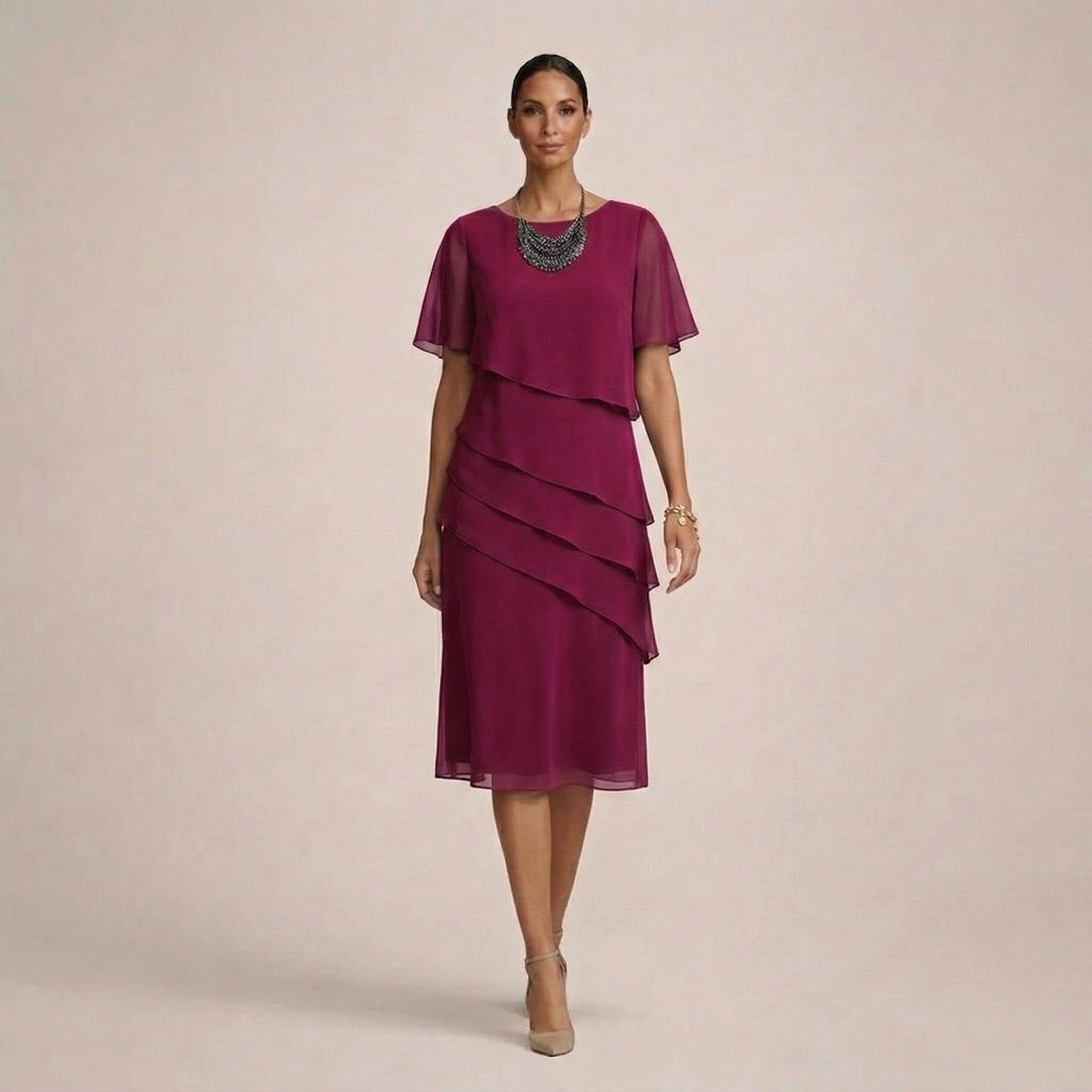 MARA | Elegant Ruffle Dress with Flattering Comfort