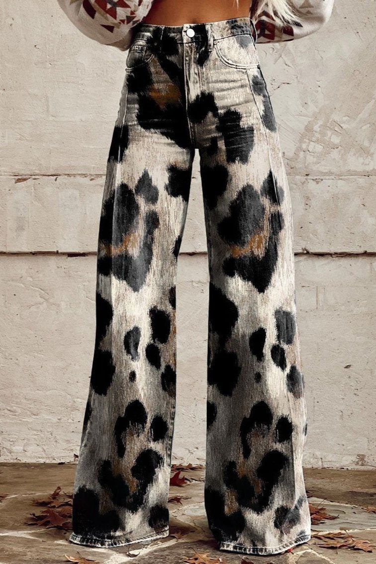 Cheetah | Boho Vintage Pants with Chic Print
