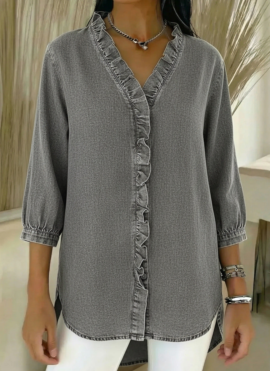 Regina™ | Elegant Ruffled Blouse