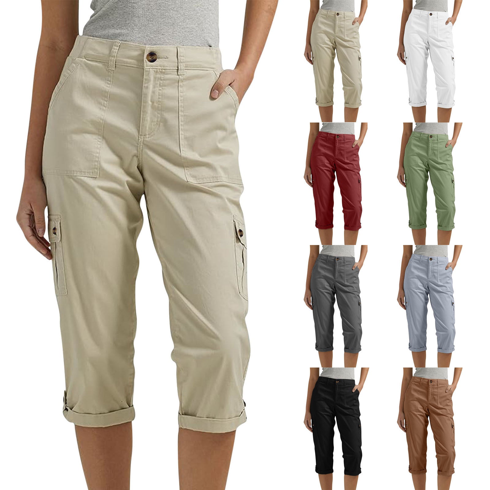 FRANCESCA | Capri Pants with Multiple Pockets and Comfortable Fit for Maximum Freedom of Movement