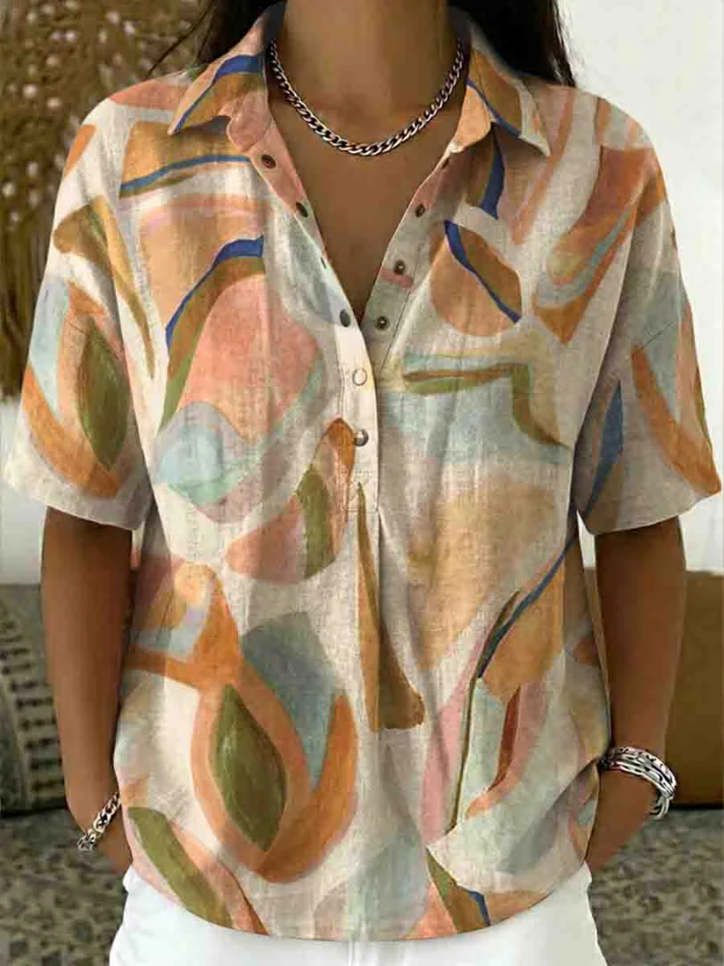Laila™ | Modern blouse with artistic print