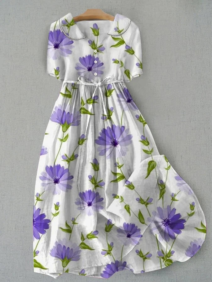 Amélie | Elegant Lavender Flower Dress