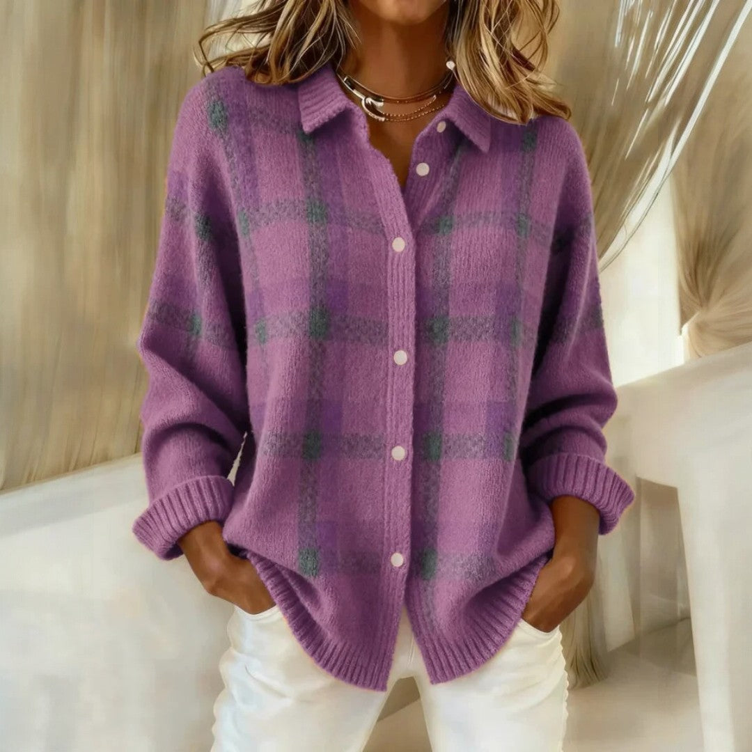 Janette™ | Checkered Knit Sweater