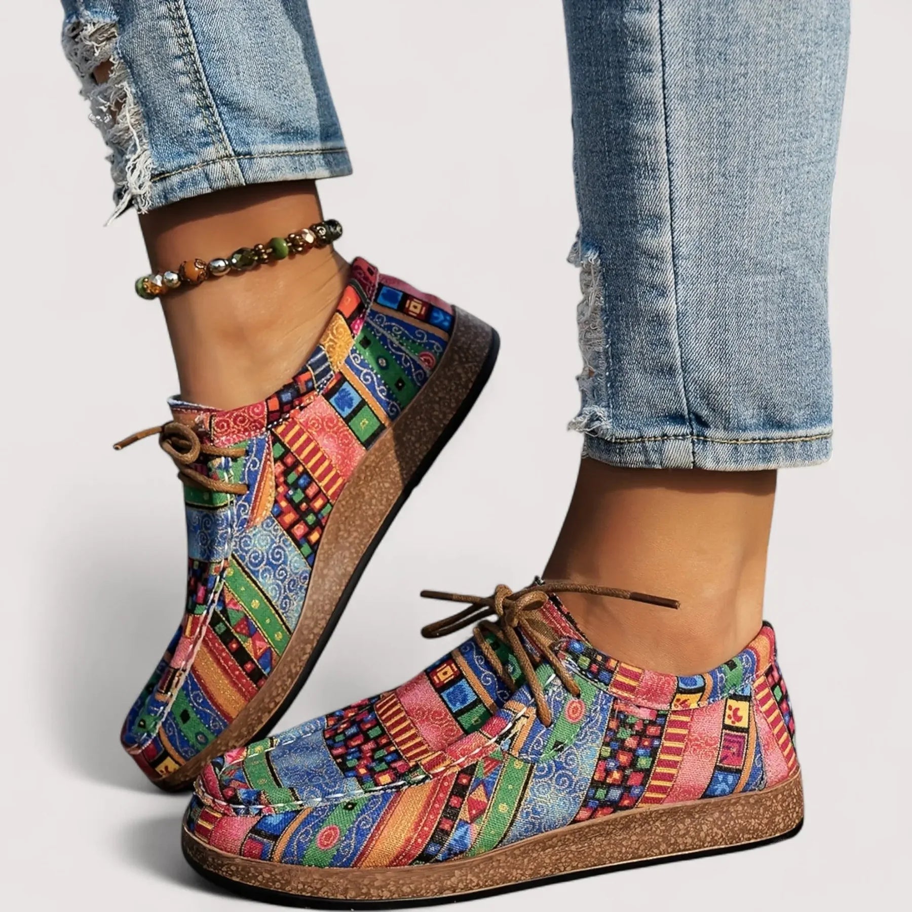 DAKOTA | Boho Lace-Up Sneakers for Artistic Everyday Style