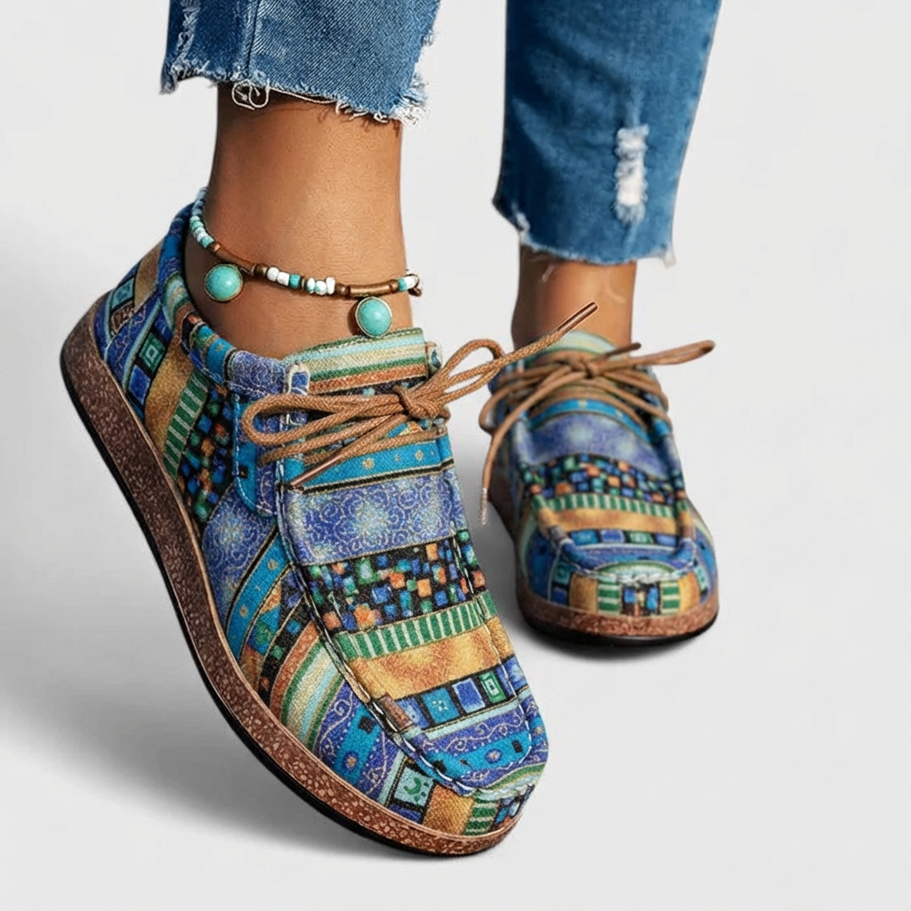 DAKOTA | Boho Lace-Up Sneakers for Artistic Everyday Style