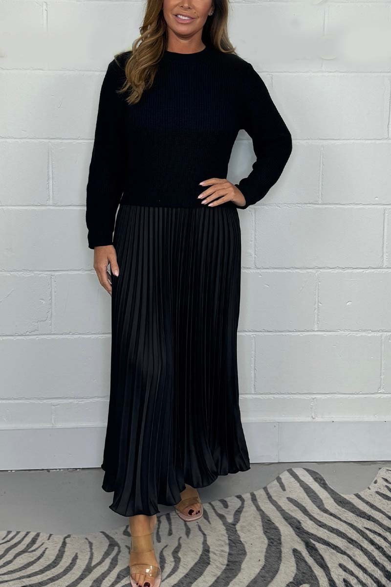Chic Pullover und Plisseerock Set LadiVania™