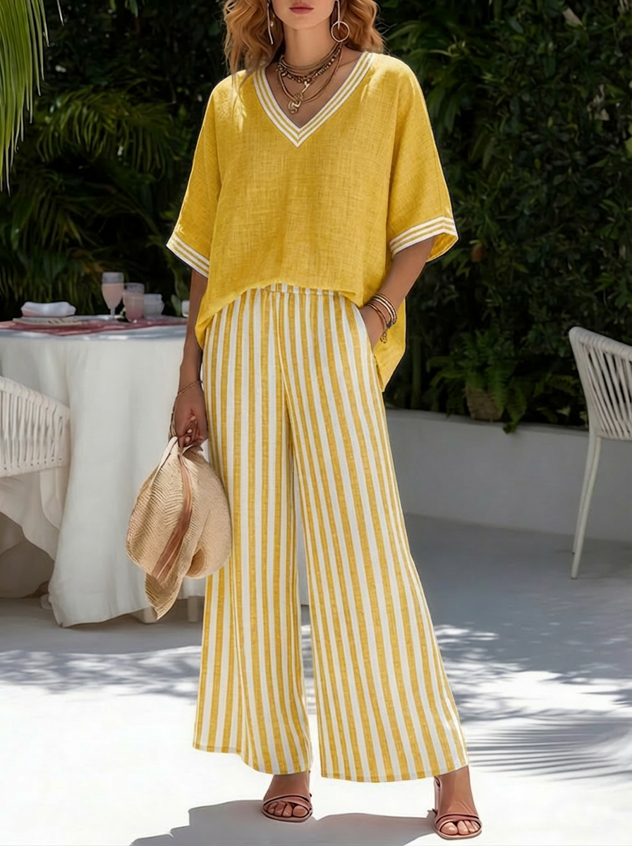 REESE | Striped Two-Piece Set for Effortless Resort Style