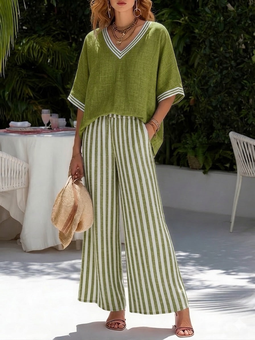 REESE | Striped Two-Piece Set for Effortless Resort Style