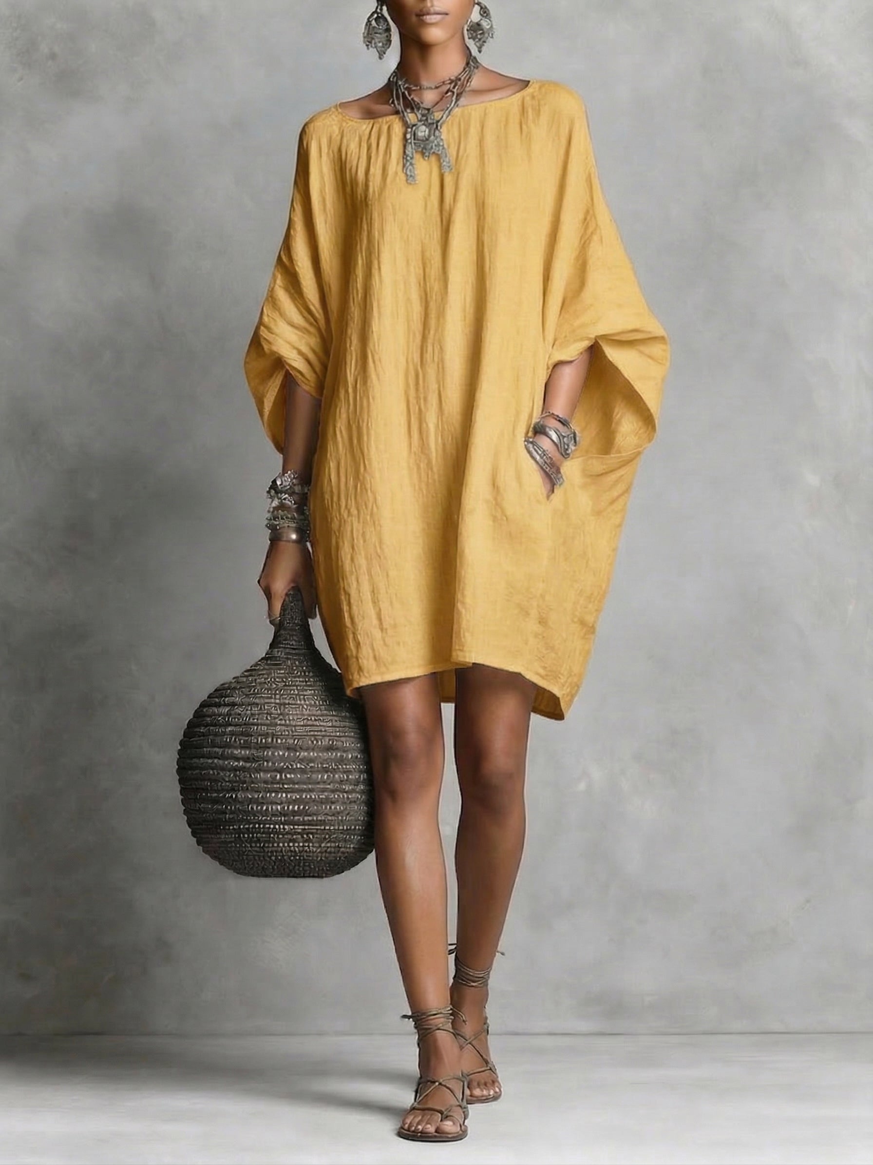 Samira™ | Casual Cotton & Linen Dress