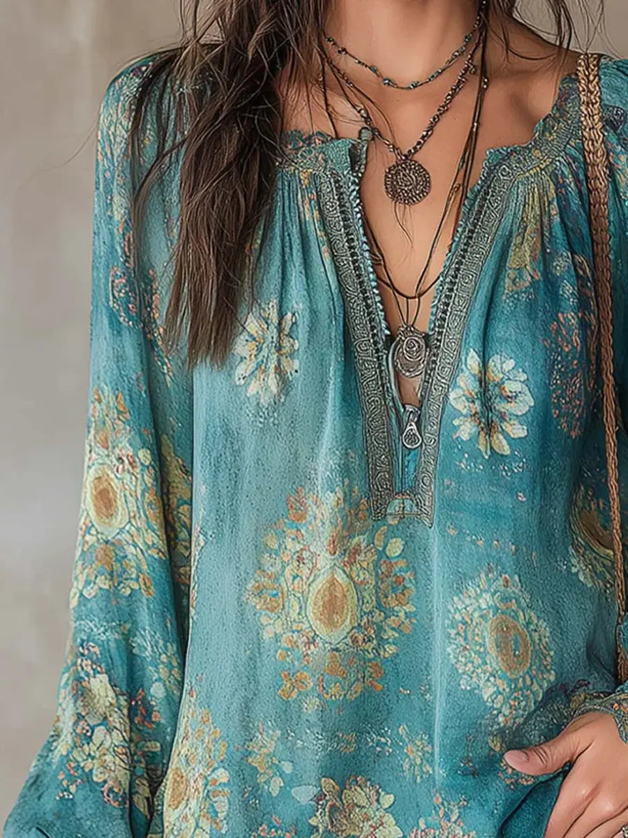 Valentina™ | Floral Print Cotton Shirt