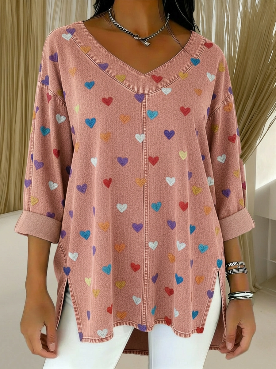 Soraya™ | V-Neck Denim Top