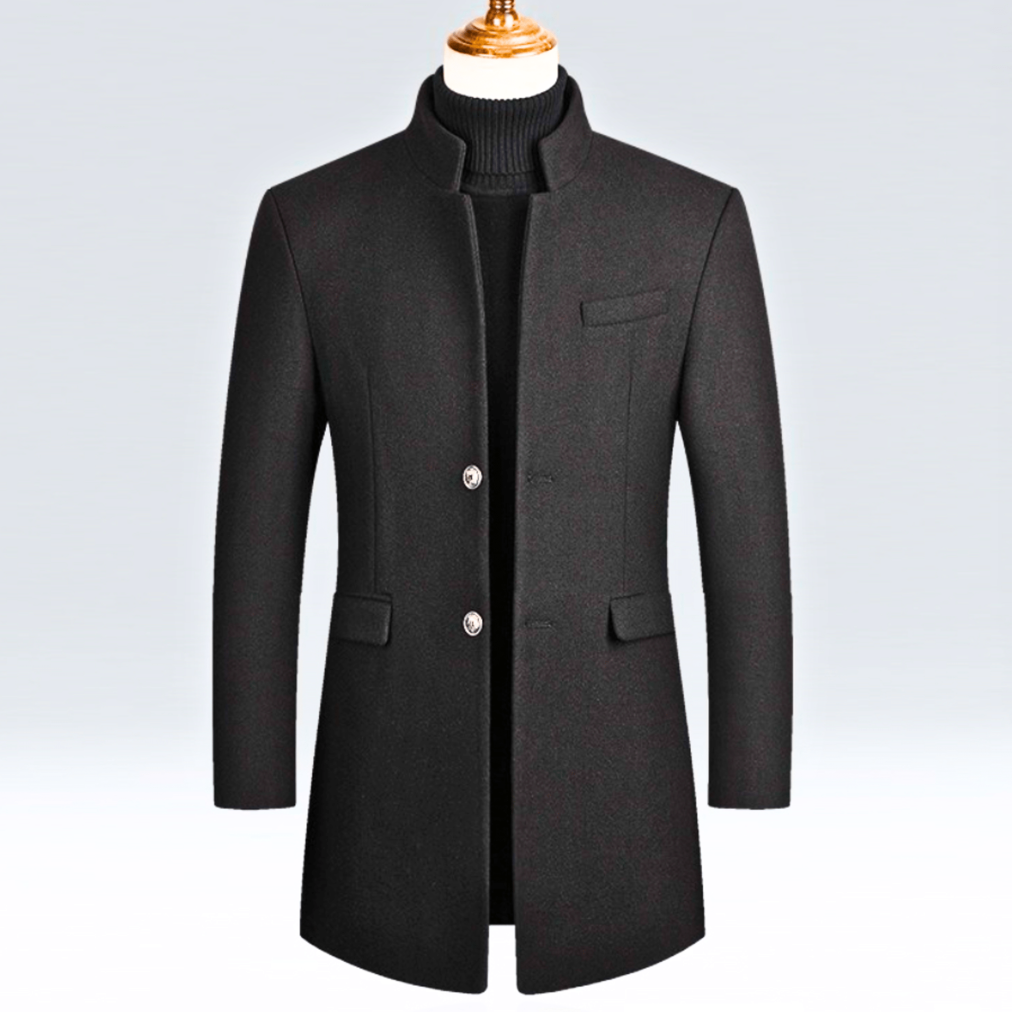 DAAN | Men's Slim Fit Jacket with Mandarin Collar and Timeless Elegance for Cold Days