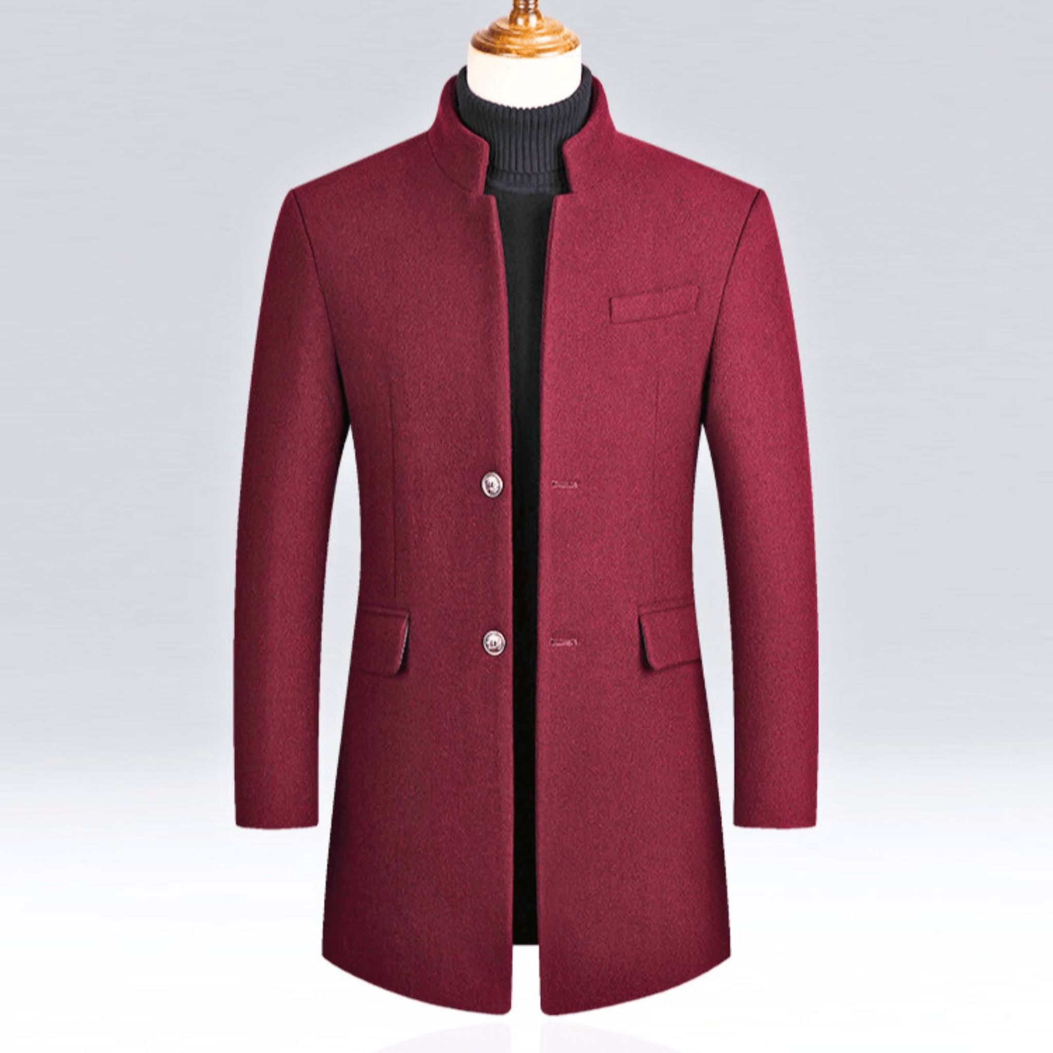 DAAN | Men's Slim Fit Jacket with Mandarin Collar and Timeless Elegance for Cold Days