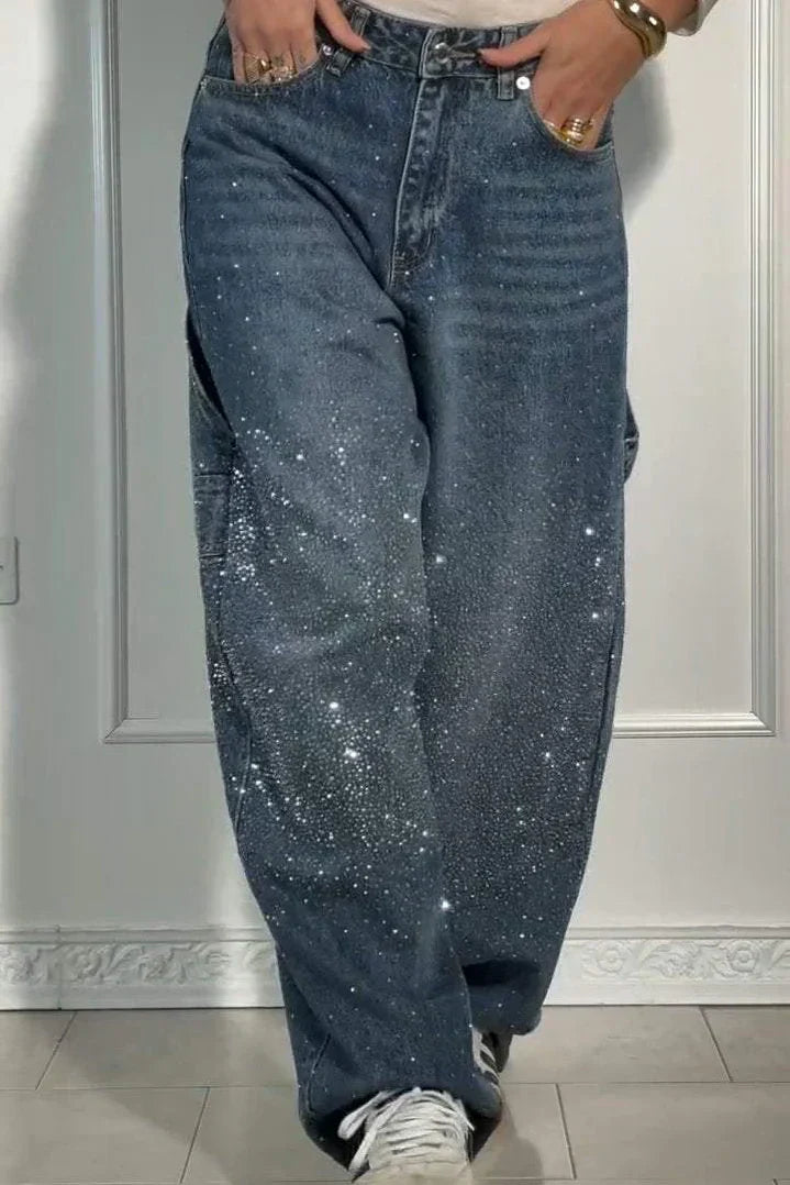 NOVA | Sparkle Wide-Leg Jeans for a Galactic Look