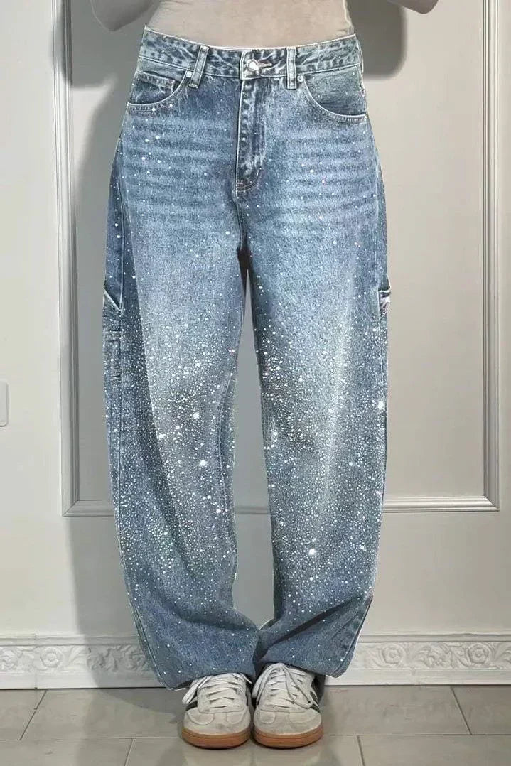 NOVA | Sparkle Wide-Leg Jeans for a Galactic Look