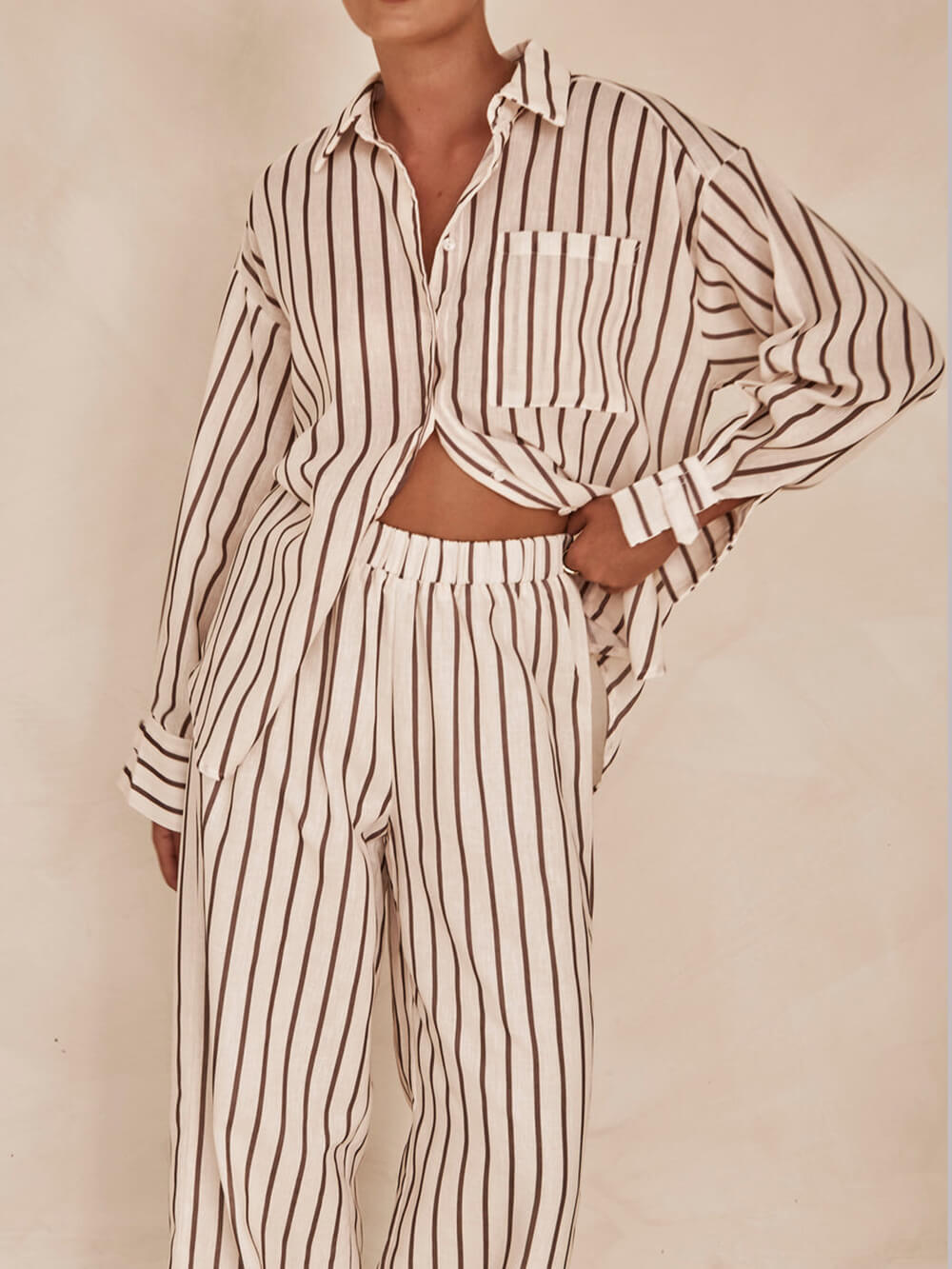 Set Lässiges Top und Hose mit weitem Bein