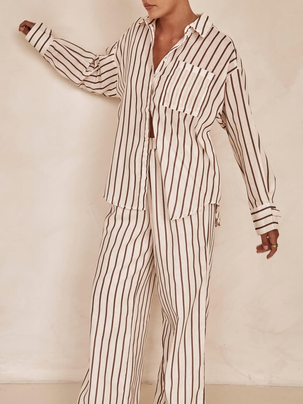 Set Lässiges Top und Hose mit weitem Bein