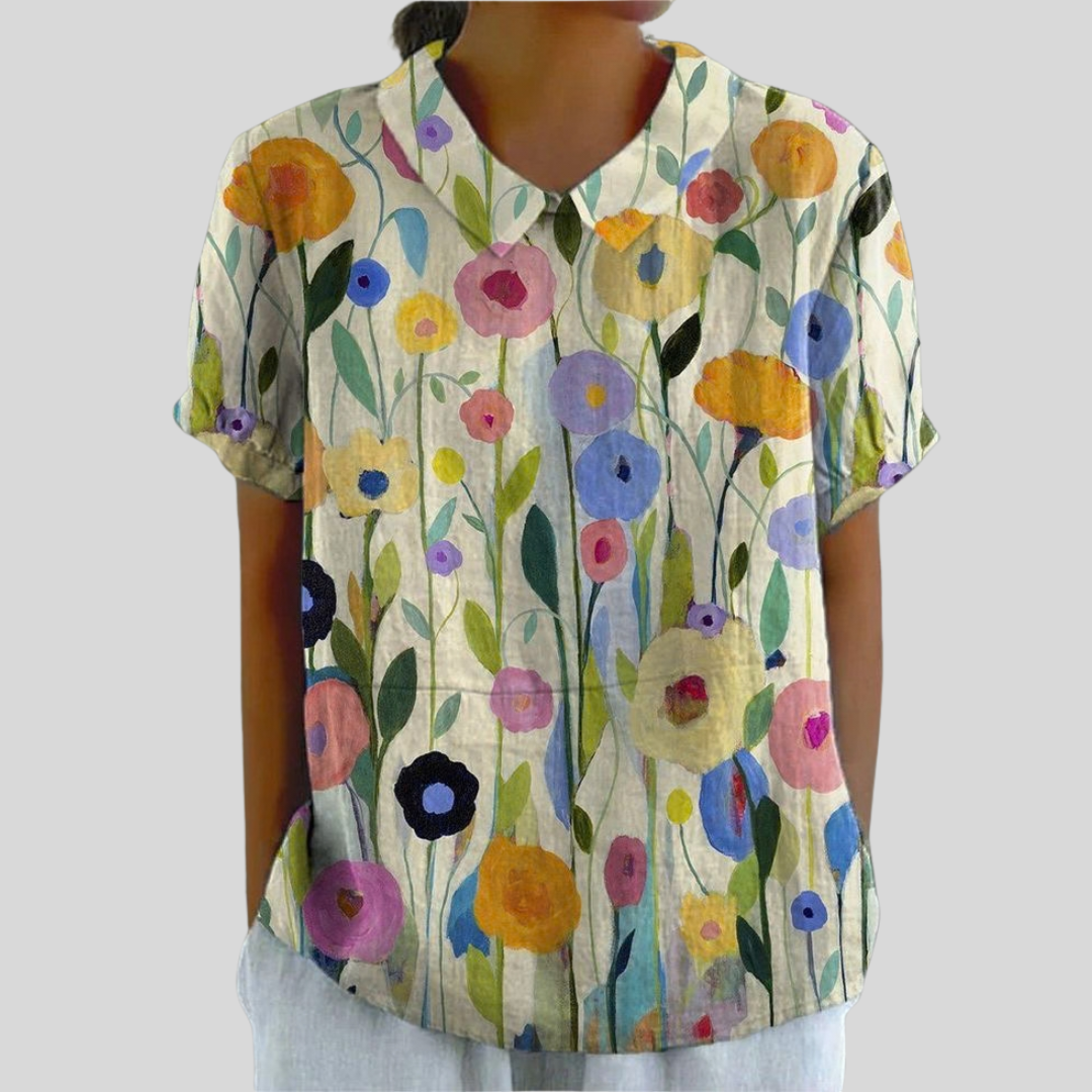Solene™ | Graphic Floral Blouse